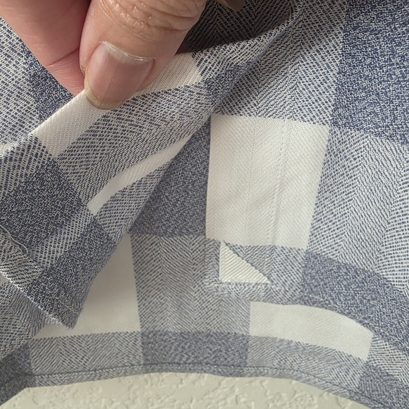 Untuckit Volnay Blue and White Flannel Plaid Checkered Shirt NEW 4 - Picture 4 of 8